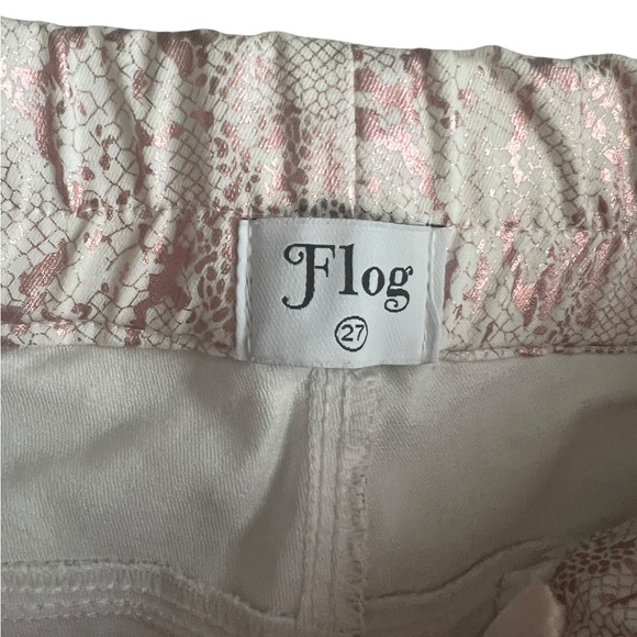 Bevy Flog rose gold python Shely pull on ankle pants size 27 - Picture 4 of 11